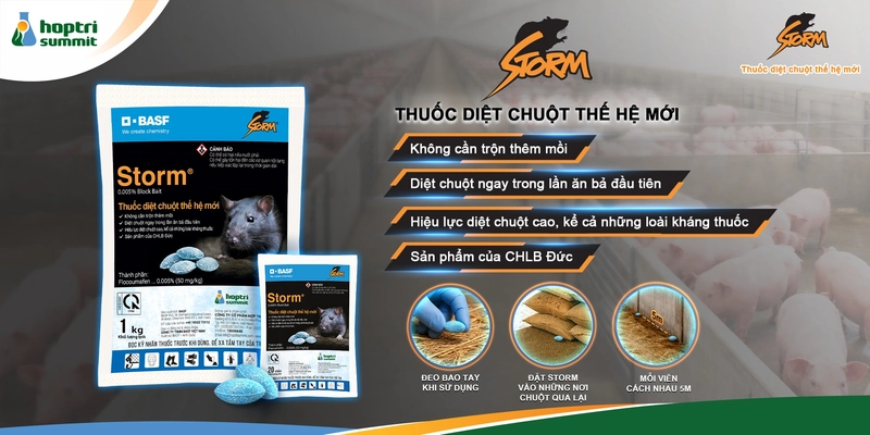 Thuốc diệt chuột Storm 0.005% – Công nghệ đơn liều từ CHLB Đức 